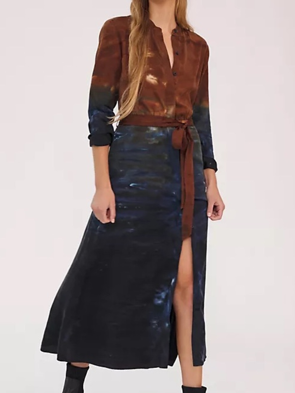 Anthropologie Cloth & Stone Perla Tie-Dye Maxi Dress